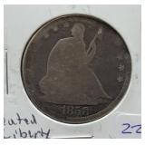1858 SEATED LIBERTY HALF DOLLAR