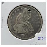 1857-O SEATED LIBERTY HALF DOLLAR