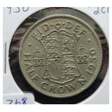 1950 BRITISH HALF CROWN