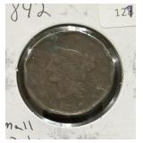 1842 (SMALL DATE) LARGE CENT