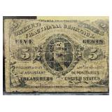 3RD ISSUE U.S. FRACTIONAL 5 CENT (1864-1869)