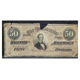 1864 CONFEDERATE 'JEFFERSON DAVIS' $50