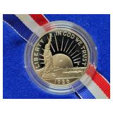 1986 LIBERTY CLAD HALF-DOLLAR W/ BOX