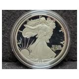 1988-S PROOF SILVER EAGLE W/ BOX & COA