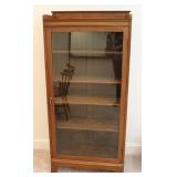 Vtg Victorian Era Oak Curio Cabinet/ Display Case
