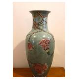 Vintage Asian Tassel Patterned Decor Vase