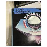 Sports card collection in binder and sleeves