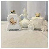 3 Milk glass Avon perfume bottles