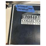 Sports card collection in binder and sleeves