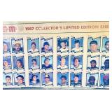1987 Baseball Star Lineup collector's Sheet