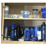 Contents of cabinet- tumblers, sippy cups, etc.