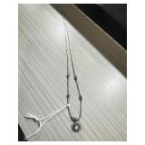 Sterling silver necklace with flower