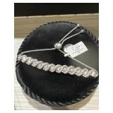 925 Sterling silver and diamond bracelet