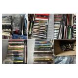 . Collection of CDs and audio tapes.