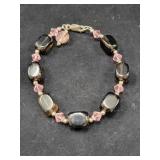 STERLING SILVER AND STONE BRACELET