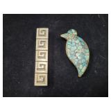 MEXICO STERLING AZTEC DESIGN TIE TAC 11.9 GRAMS &