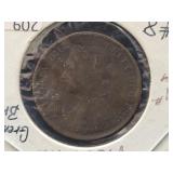 1876 GREAT BRITAIN HALF PENNY