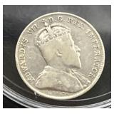 1903 CANADA 10 CENT COIN - 92.5% SILVER -