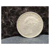 1840  INDIA 1/4 RUPEE - 91.7% SILVER - 2.92 GRAMS