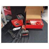 (2) MILWAUKEE M12 BATTERY AND CHARGER - 3 BATTS.