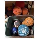 COLLECTION OF SPORTS BALLS: BASKETBALLS, FOOTBALLS