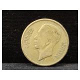 1938 IRAQ 50 FILS COIN - 50% SILVER - 9 GRAMS