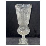 GRAND BOHEMIAN CLEAR CUT VASE