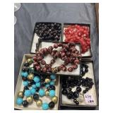 5 BOXES OF NECKLACES