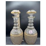 (2) IMPERIAL GOLD TRIMMED DECANTURS