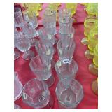 12 LG WRIGHT PANELED GRAPE GOBLETS