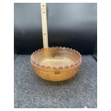 CRANE IN RUSHES MARIGOLD BOWL