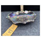 IMPERIAL PANSY RUFFLED GLASS BOWL