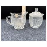 PANELED THISTLE CREAM & SUGAR
