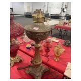 20' BRASS ELECTRIFIED OIL LAMP