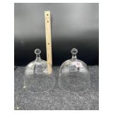 2 GLASS GARDEN CLOCHE