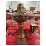 20' BRASS ELECTRIFIED OIL LAMP