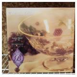 Bordeaux Crystal 10" Footed Bowl Hand Painted