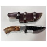 12' FIXED BLADE KNIFE W/ LEATHER SHEATH