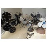 6 NON WORKING VINTAGE FANS