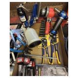 PAINT GUN, AIR SANDER & OTHER TOOLS