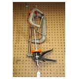 CHALKING GUN, 2 C CLAMPS
