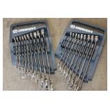 TWO 9 PC CRESCENT COMBO WRENCH SETS