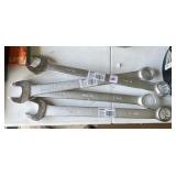 4 LARGE SIZE COMBO WRENCHES