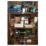 SHELF WITH VARIOUS ELECTRONIC PARTS