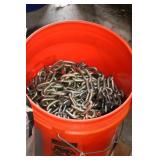PAIL OF CHAINS