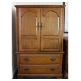 Sumter Style Solid Wood Early American Cabinet