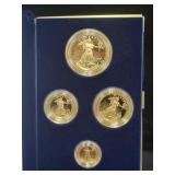1992 AMERICAN EAGLE 4 COIN GOLD PROOF SET -