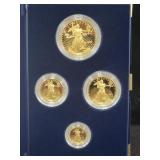 1996-W AMERICAN EAGLE 4 GOLD COIN PROOF SET -