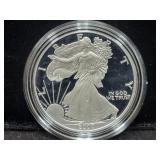 2000-P SILVER EAGLE PROOF COIN W/BOX AND COA