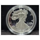 2002-W PROOF SILVER EAGLE - BOX AND COA